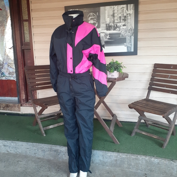 Women's Vintage 80's One Piece Snow Ski Overall Size 14 - Picture 4 of 15